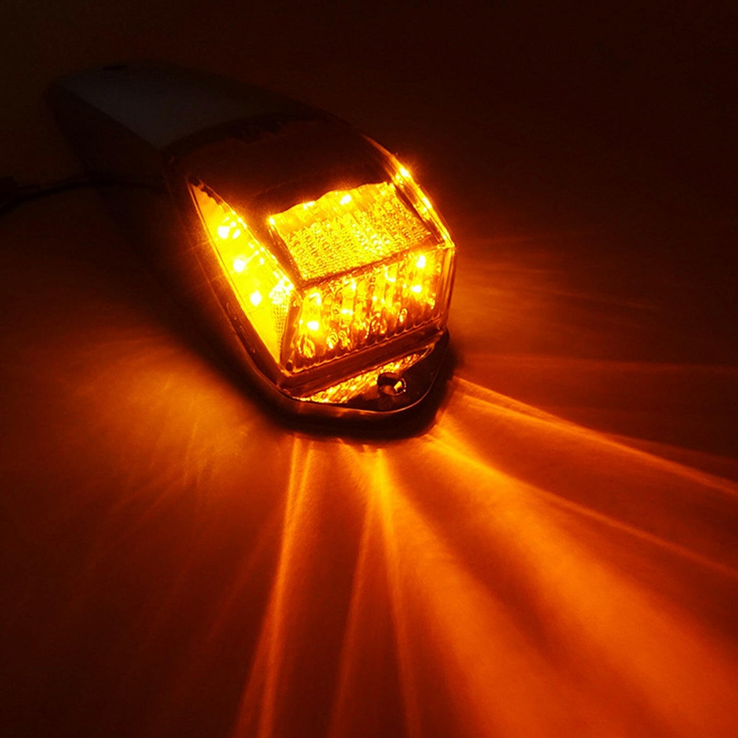 5x Roof Marker Lights 17 LED Clear Amber 12V Suitable For Truck Cab Top Running Light.