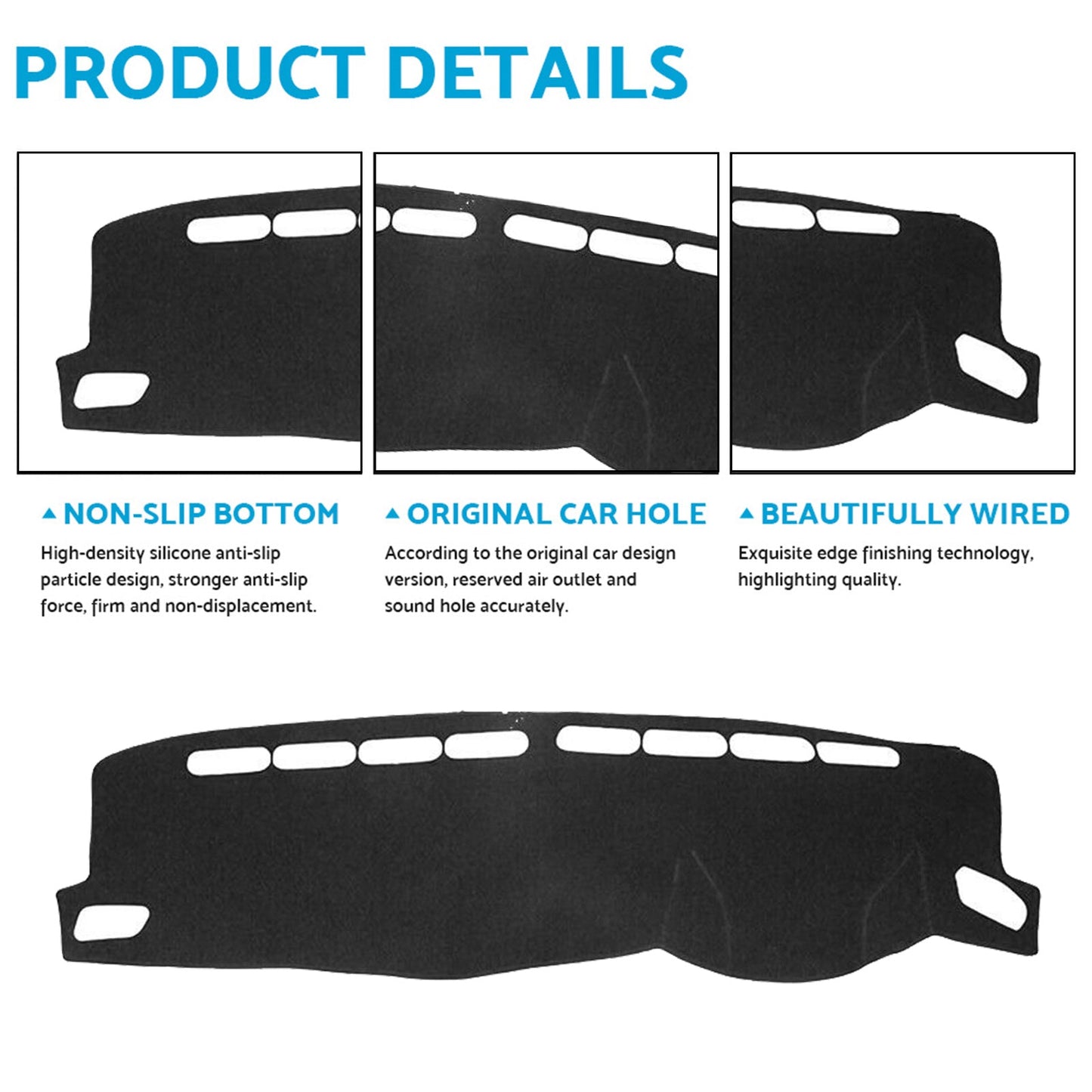 Dash Mat Suitable for Volkswagen T-ROC Non-Slip Dashboard Cover