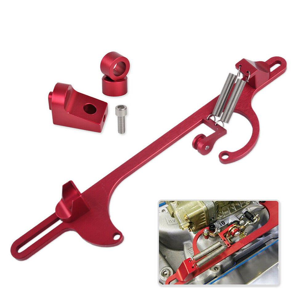 Throttle Cable Carb Bracket Carburetor Billet Aluminum Red Suitable For Carb 4150 / 4160