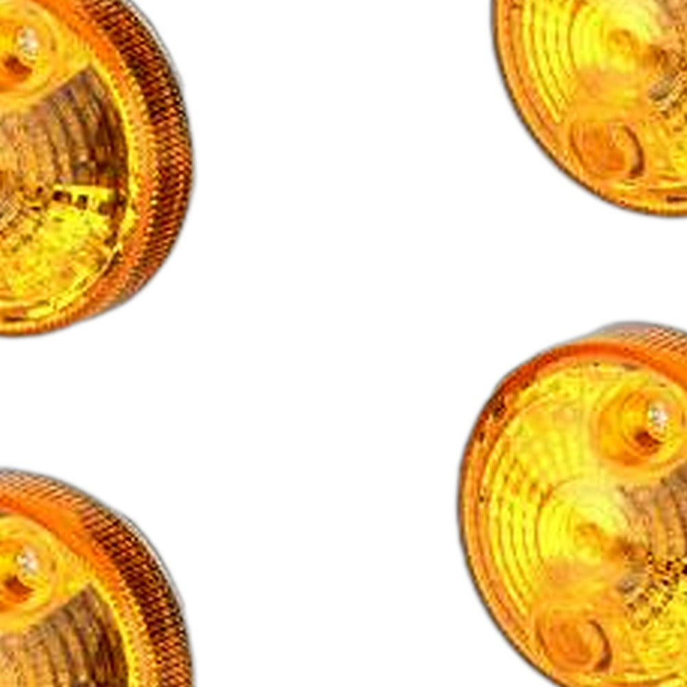 4x Chrome Motorcycle Turn Signal Lights Amber Indicators Blinker Suitable for Un