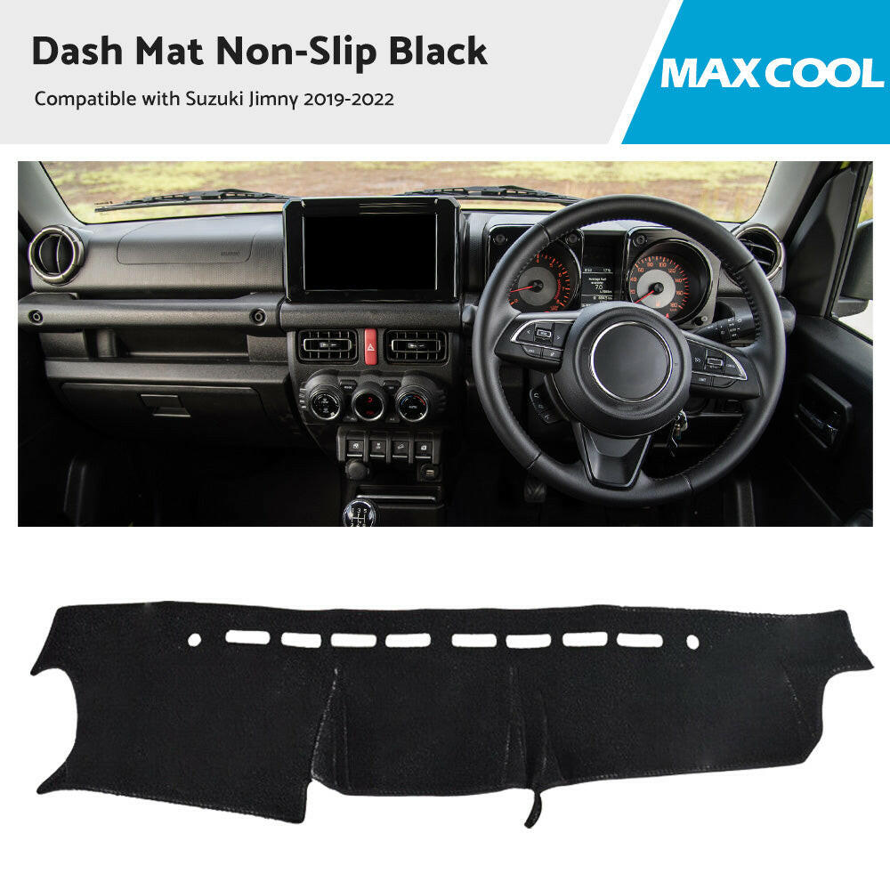 Non-Slip Dash Mat Suitable For Suzuki Jimny 2019-2022 Dashboard Cover Black.