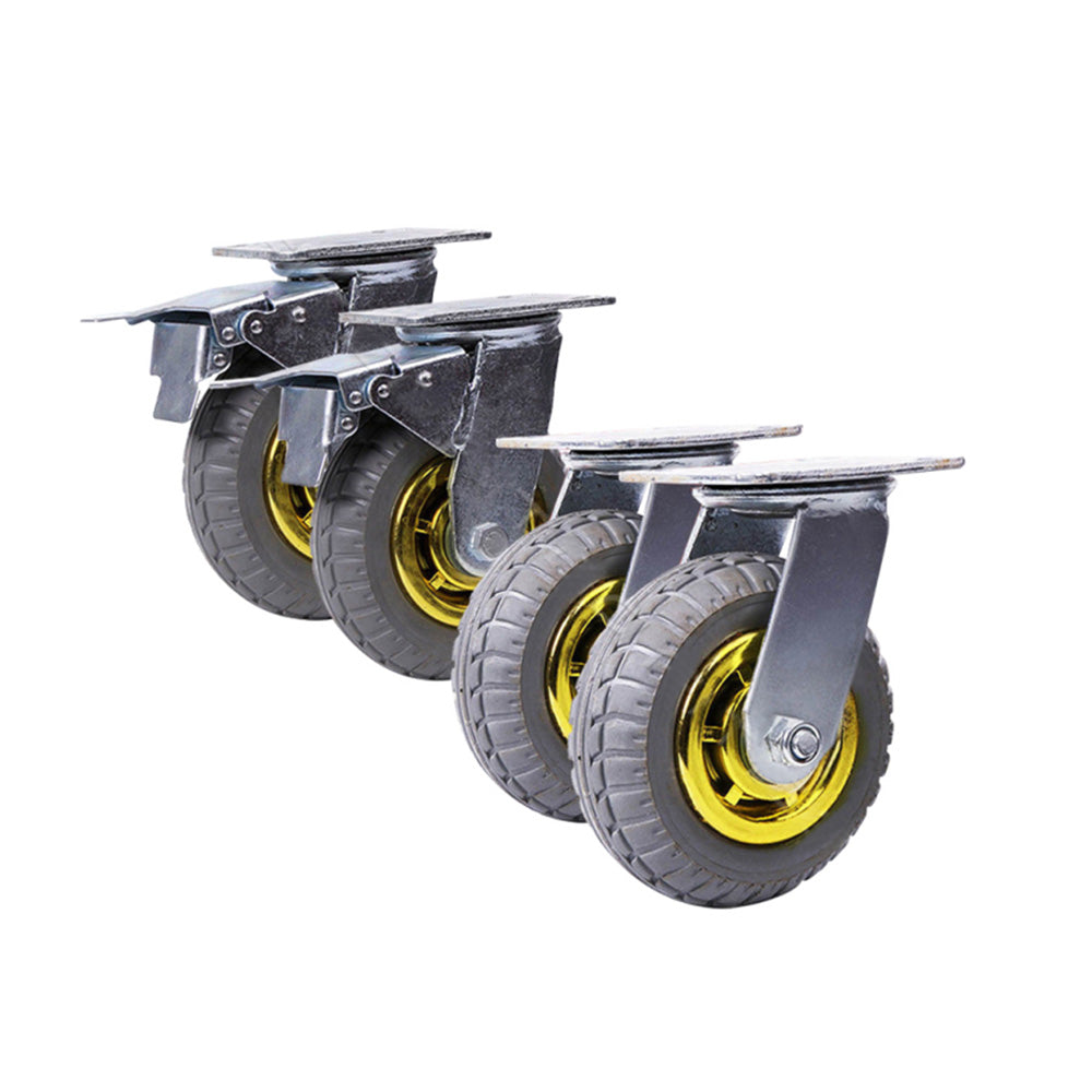 4x 6 Inch Heavy Duty Swivel Caster Wheels 1000KG Load 2 With Brakes Suitable for
