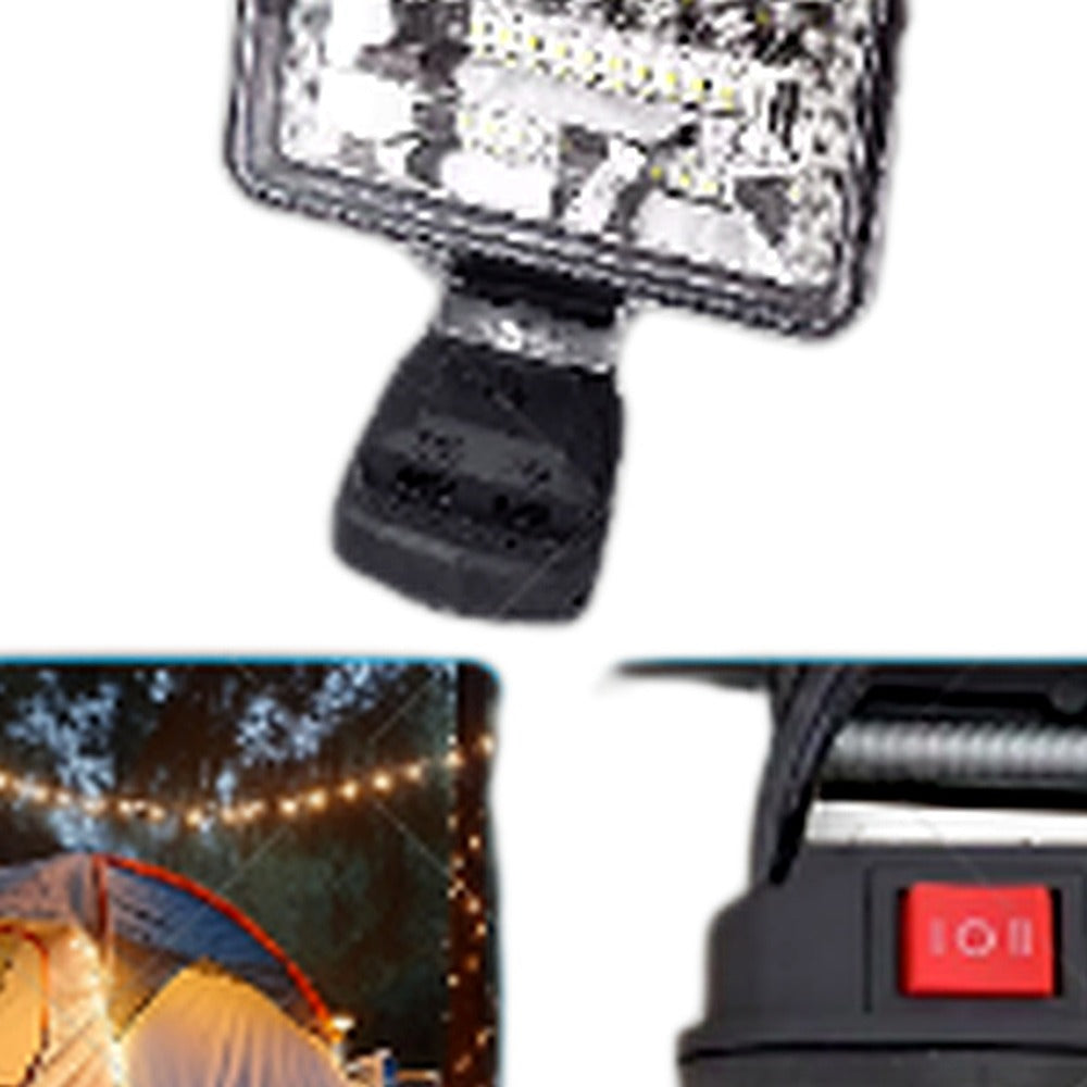 18V 4in LED Work Light Torch Camping Flashlights 2USB Suitable for Makita Batter