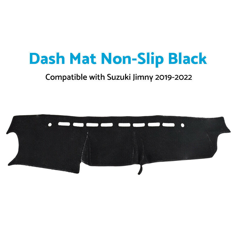 Non-Slip Dash Mat Suitable For Suzuki Jimny 2019-2022 Dashboard Cover Black.