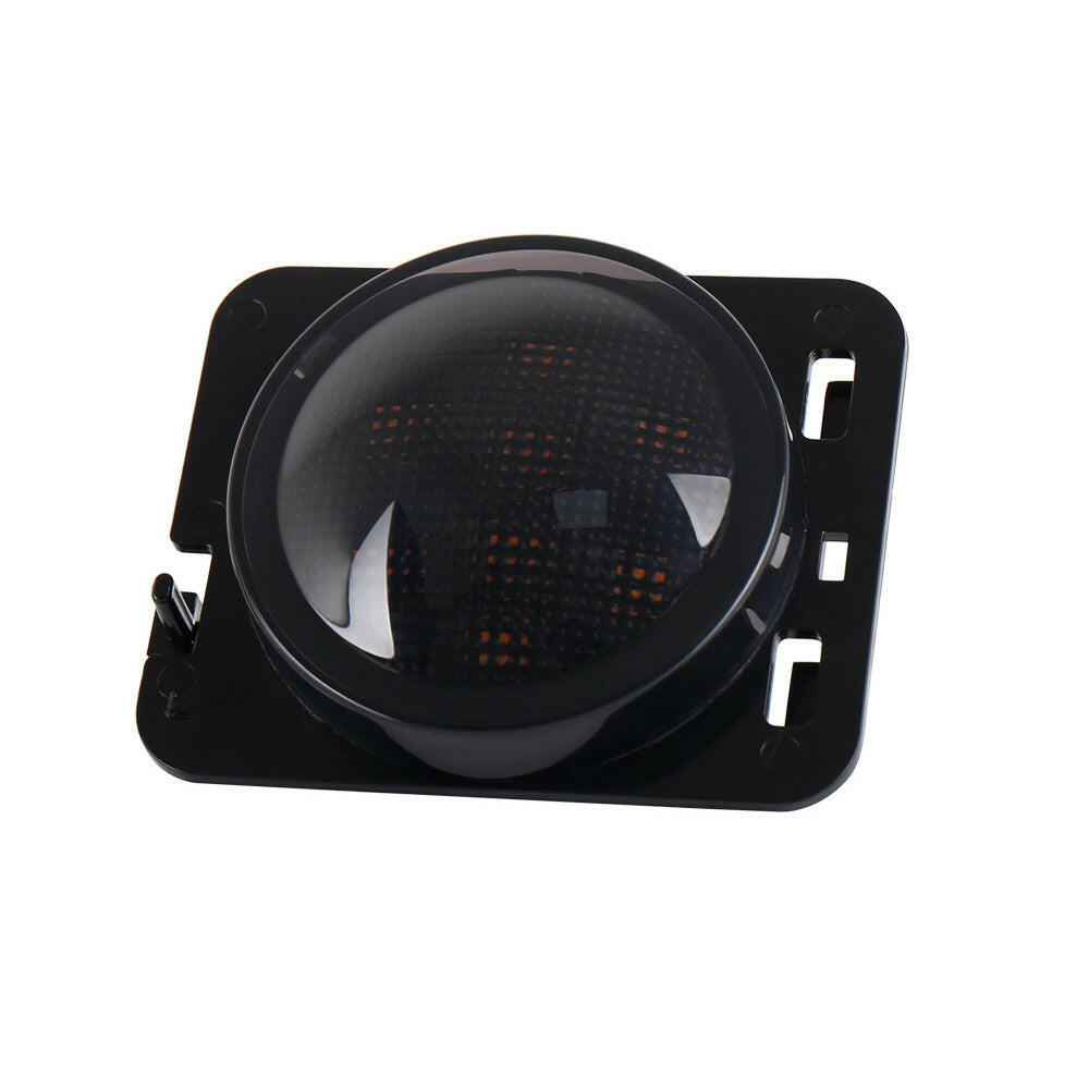 2x Front LED Side Marker Light Smoke Suitable For Jeep Wrangler JK 2007-2018.