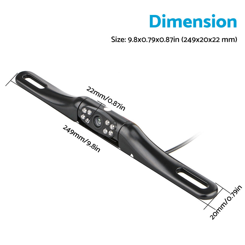 170 Angle Car Rear View Reversing HD Camera Back Up Parking Number Plate Night Vision.