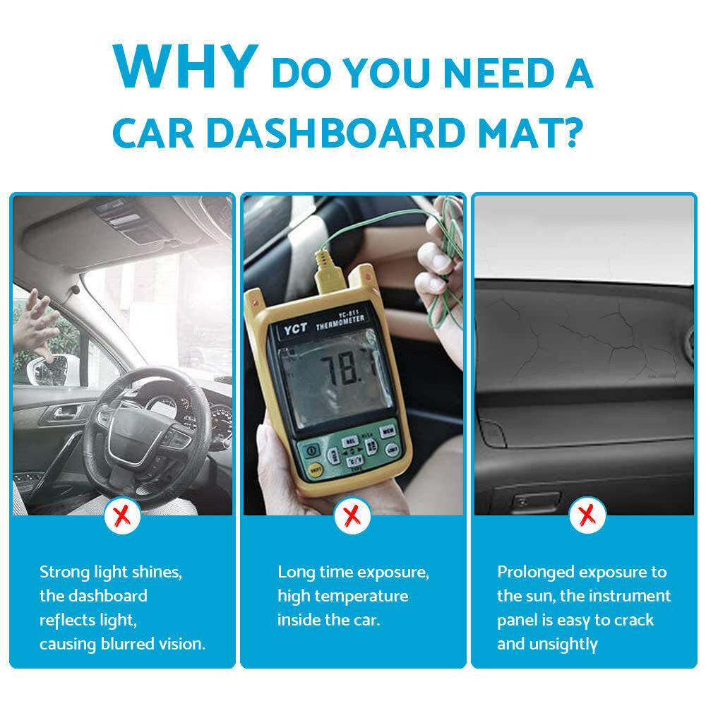 Dash Mat Suitable For Toyota Hiace 2005-2018 SLWB Van Non-Slip Dashboard Cover.