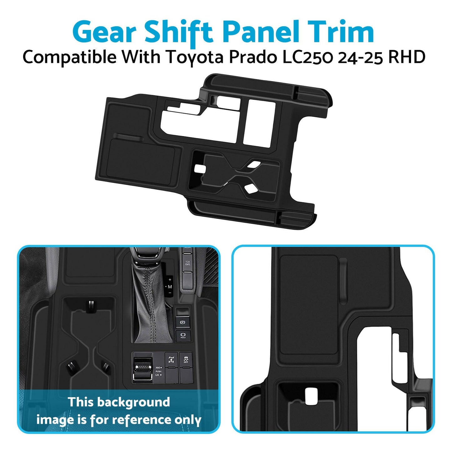 Silicone Rubber Gear Shift Panel Trim Suitable For Toyota Prado LC250 2024-2025 RHD.
