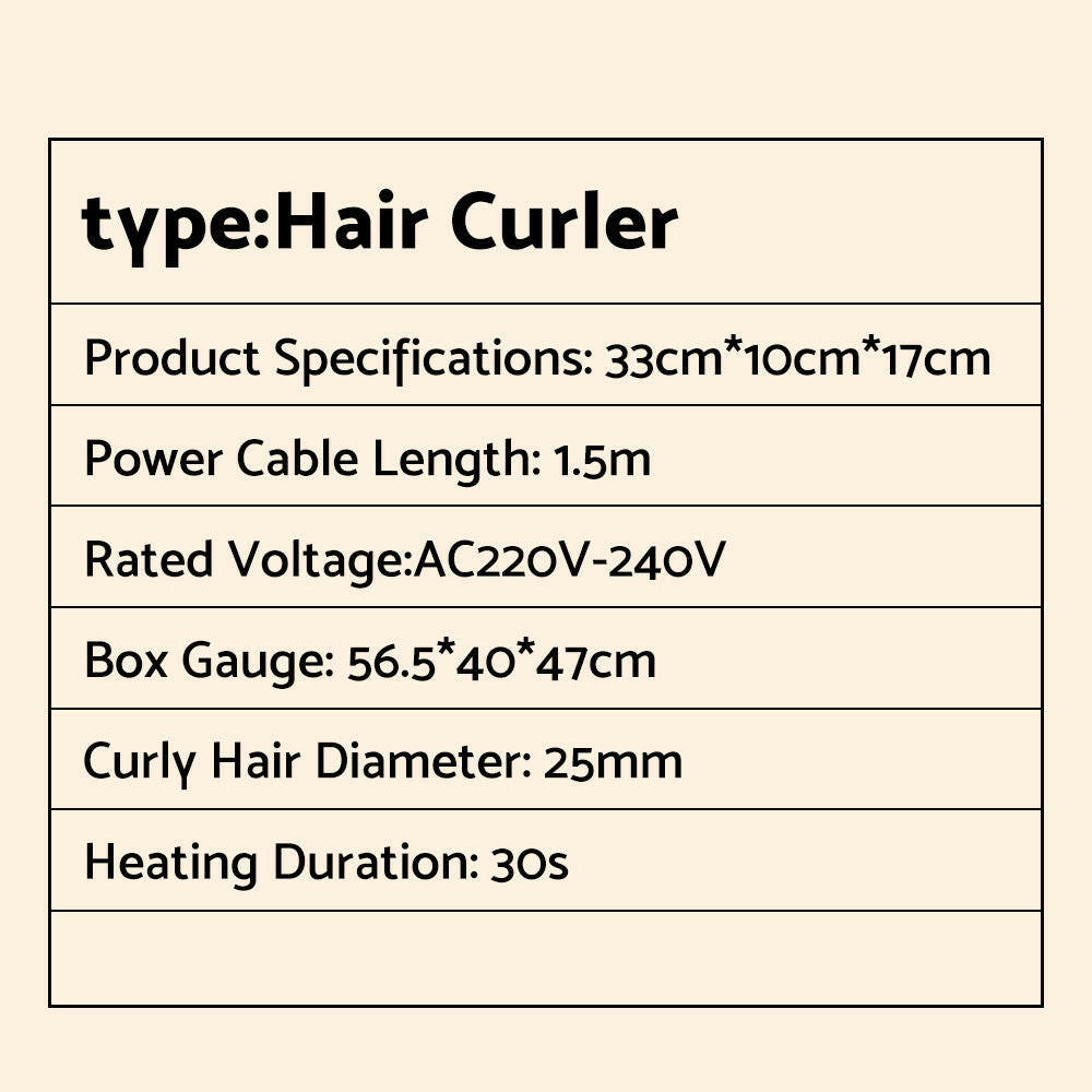 25mm Ceramic Triple Barrel Hair Curler Curling Iron Wave Wand Salon Styler.