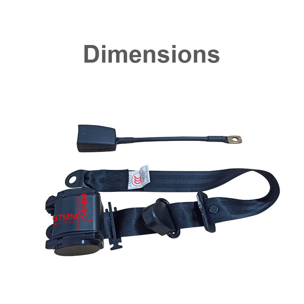 Universal 1 Set 3M 3 Point Retractable Safety Seat Belt Suitable For Truck Strap.