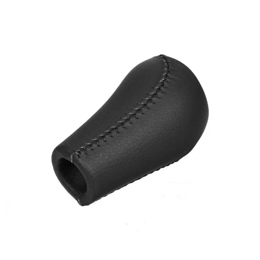 Black Leather Manual Gear Knob Set Suitable For Toyota 4Runner Hilux Land Cruiser Prado.
