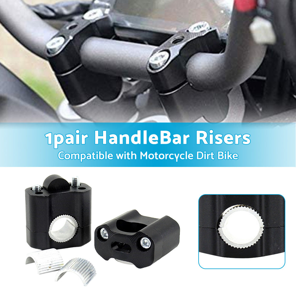 Handlebar Fat Bar Risers Mount Clamp Adaptor Suitable For 22mm to 28mm Pit / Dirt Bike