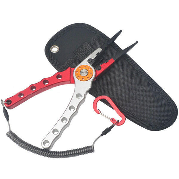 7.9in Aluminium Fishing Pliers Hook Remover Line Cutting Mono Braid Fish Grip.