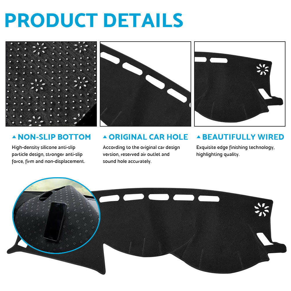 Non-Slip Dash Mat Dashboard Cover Suitable For Nissan Navara D23 NP300 ST-X ST SL PRO-4X 2021–2022.
