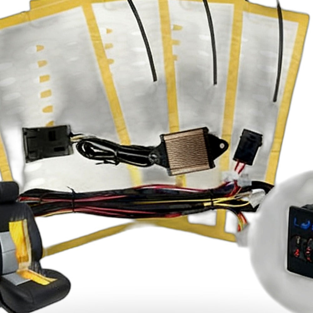 Universal 12V Car Seat Heater Kit Heating Pad 5-Level Control Switch Fit 2 Seats - XQ1