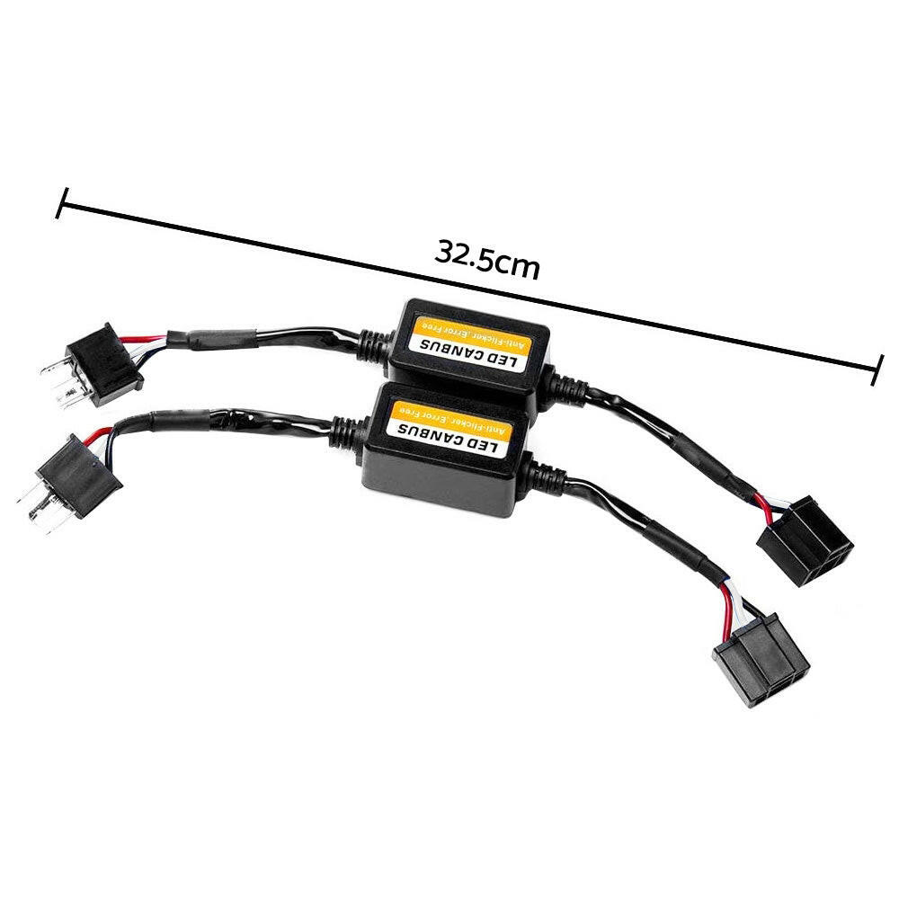 2x H4 LED Headlight Canbus Error Free Anti-Flicker Resistor Canceller Decoder ST.