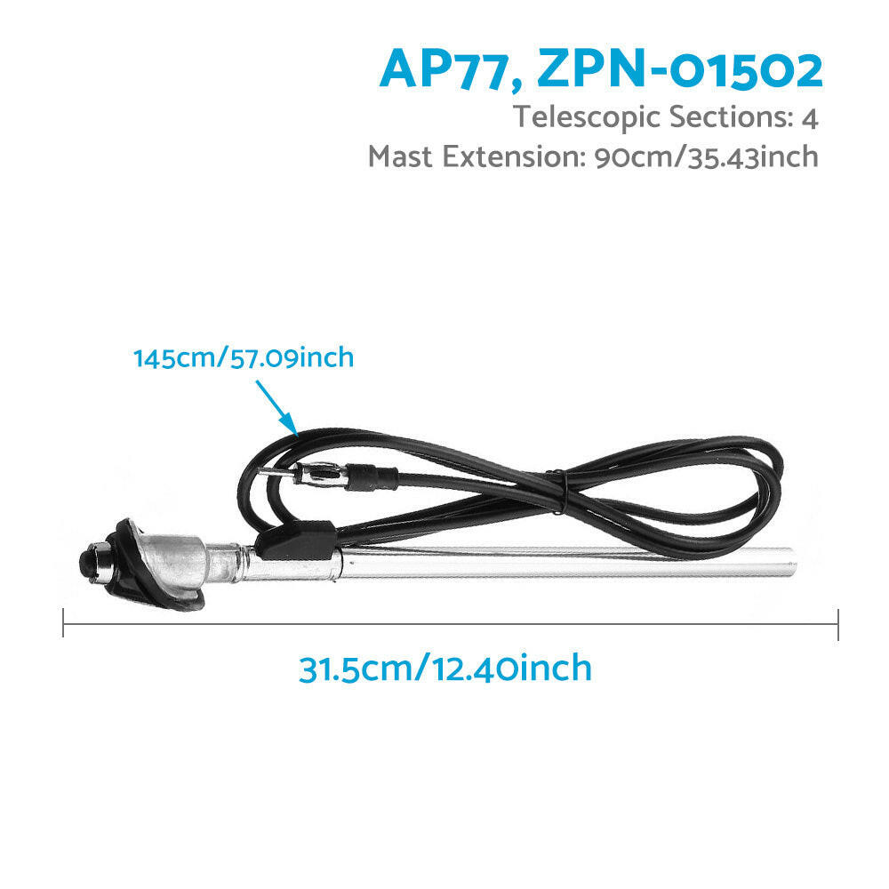 Power Signal Antenna Aerial Guard Mount Manual Push Down Suitable for Toyota Hilux 1989-1997.