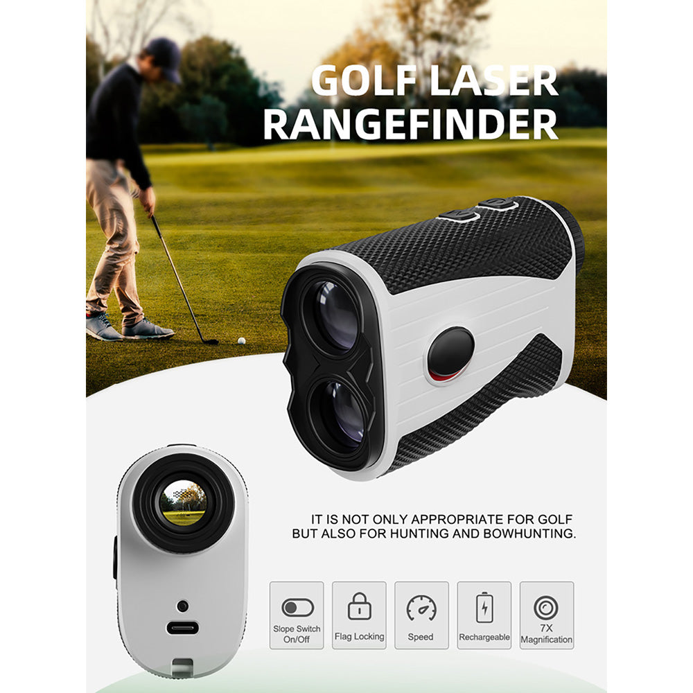 Golf Rangefinder With Slope 1200 Yards 7X Laser USB-C Magnetic