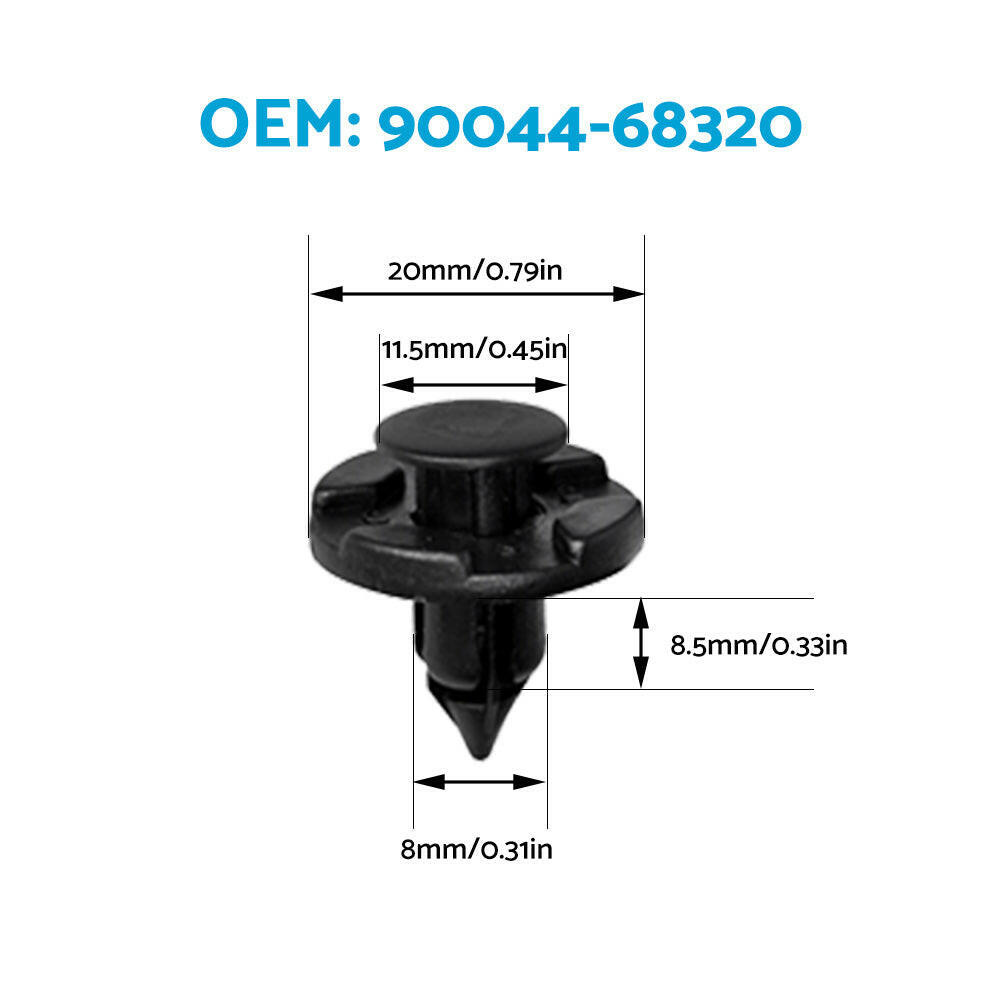 100PCS Panel Clip Lock Nut Splash Guard Push Rivet Suitable For Toyota Lexus.