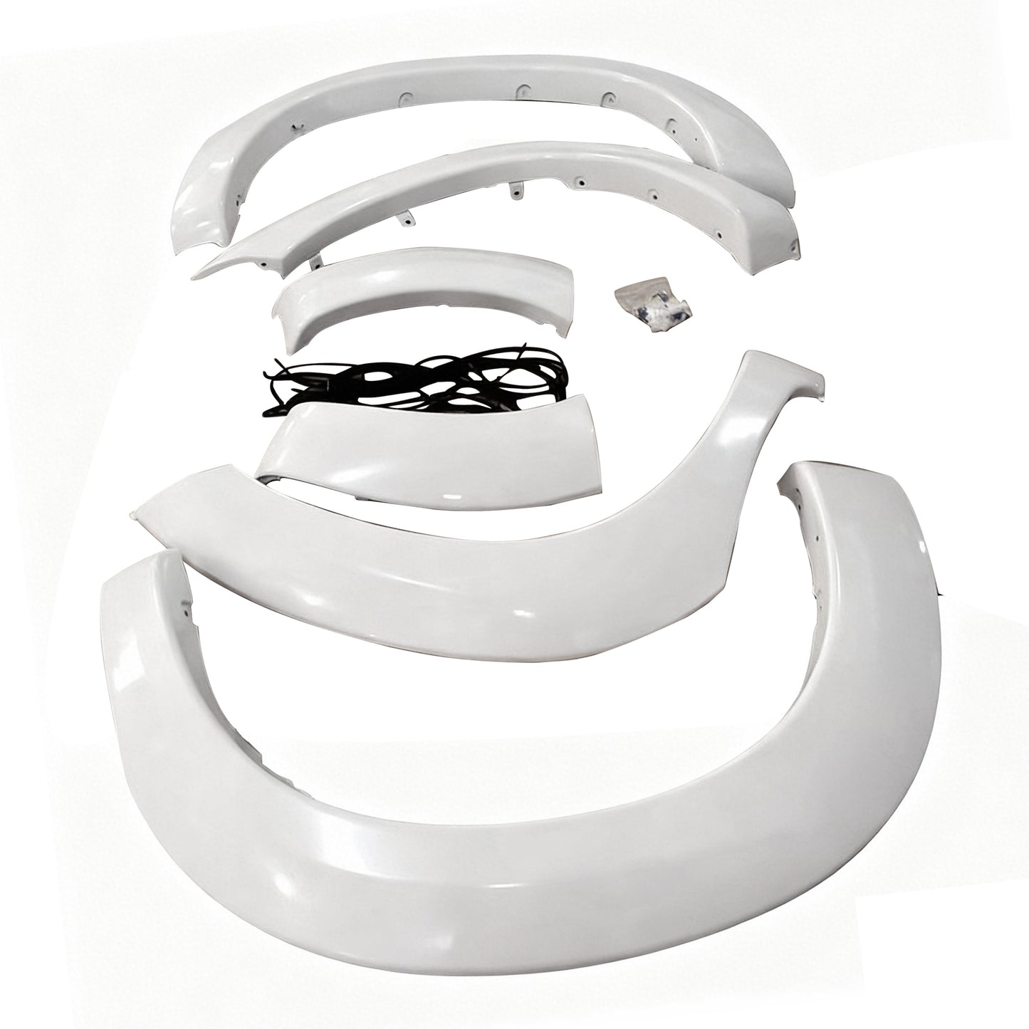 White Fender Flares 6 Inch 6pcs Suitable for Toyota Hilux SR5 SR 2011-2014.