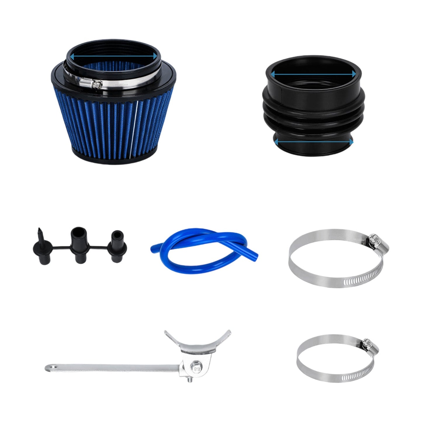 Air Intake Pipe With Air Filter Black Plastic Suitable for Honda Civic EG EK