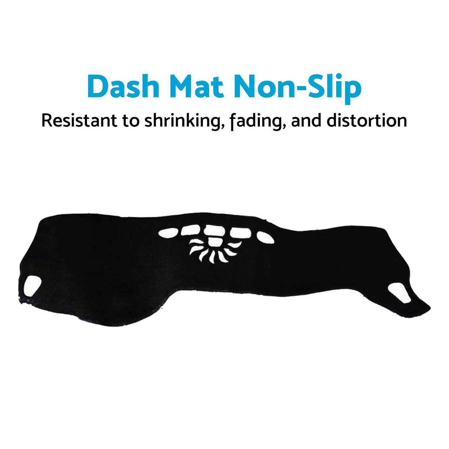 Non-Slip Dash Mat Dashboard Cover Suitable For Chery Tiggo 4 Pro 2024 On Black.