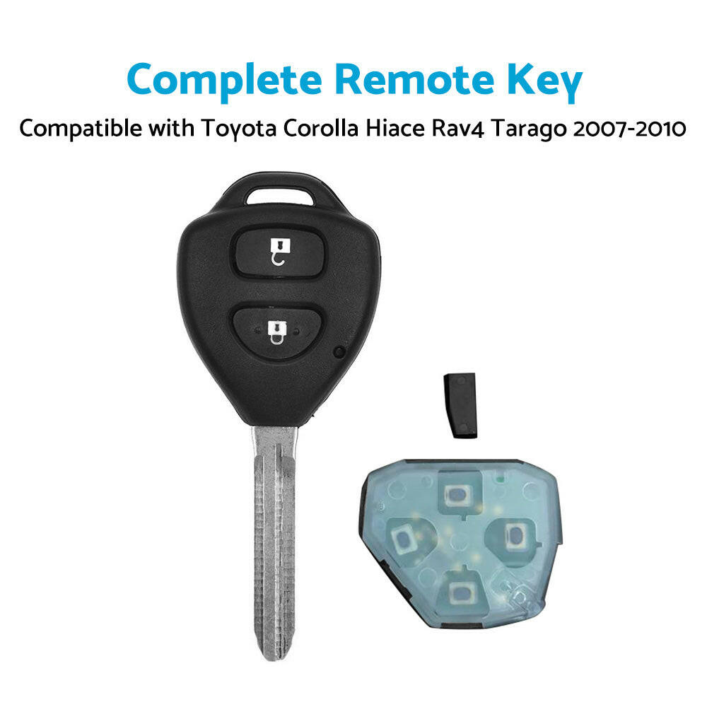 Complete Remote Key Suitable For Toyota Corolla Hiace Rav4 Tarago 2007-2010.
