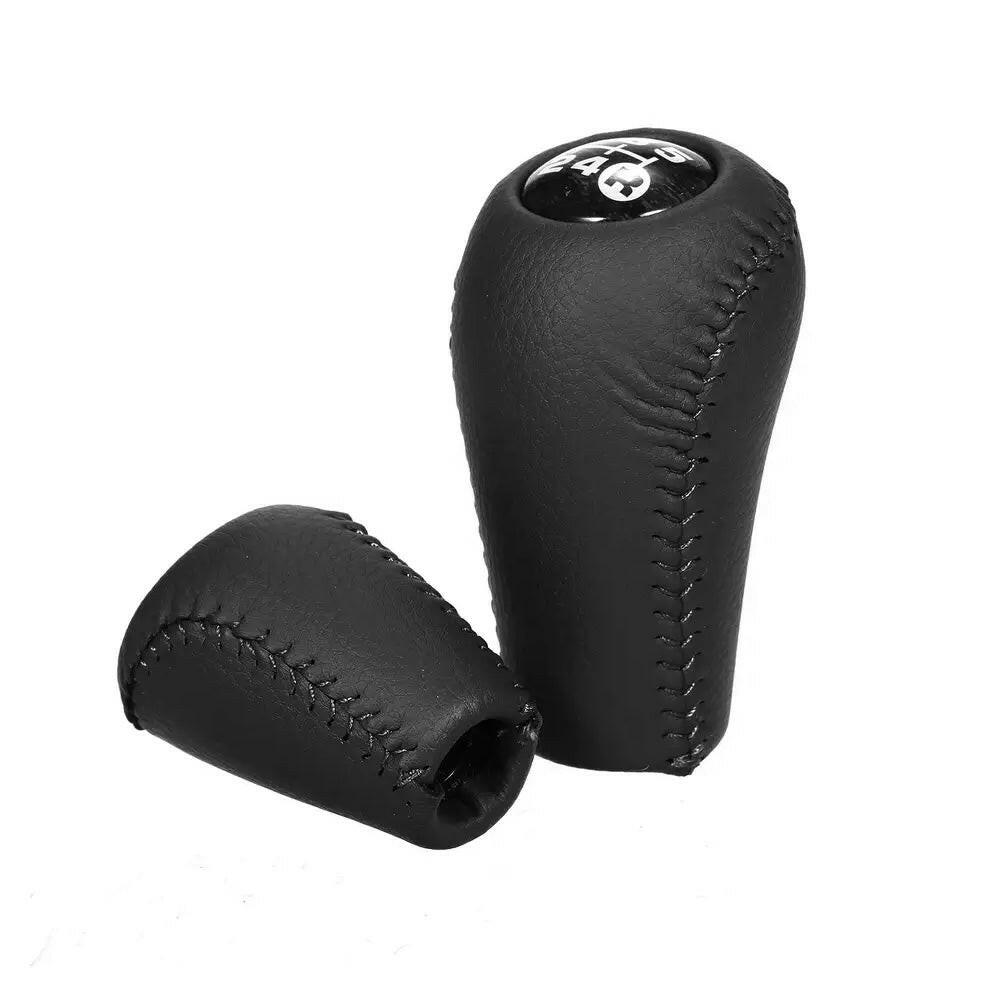 Black Leather Manual Gear Knob Set Suitable For Toyota 4Runner Hilux Land Cruiser Prado.