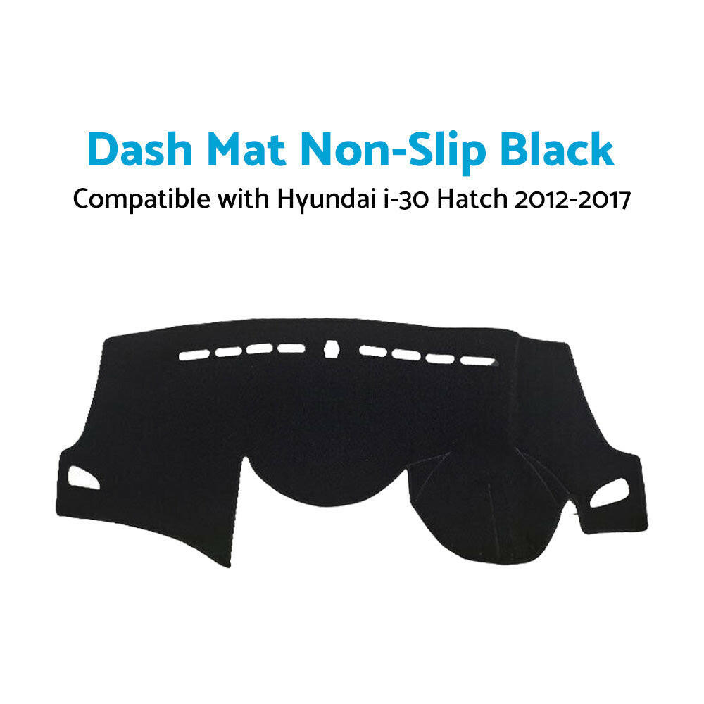Non-Slip Dash Mat Suitable For Hyundai i30 Hatch 2012-2017 Black Dashboard Cover.
