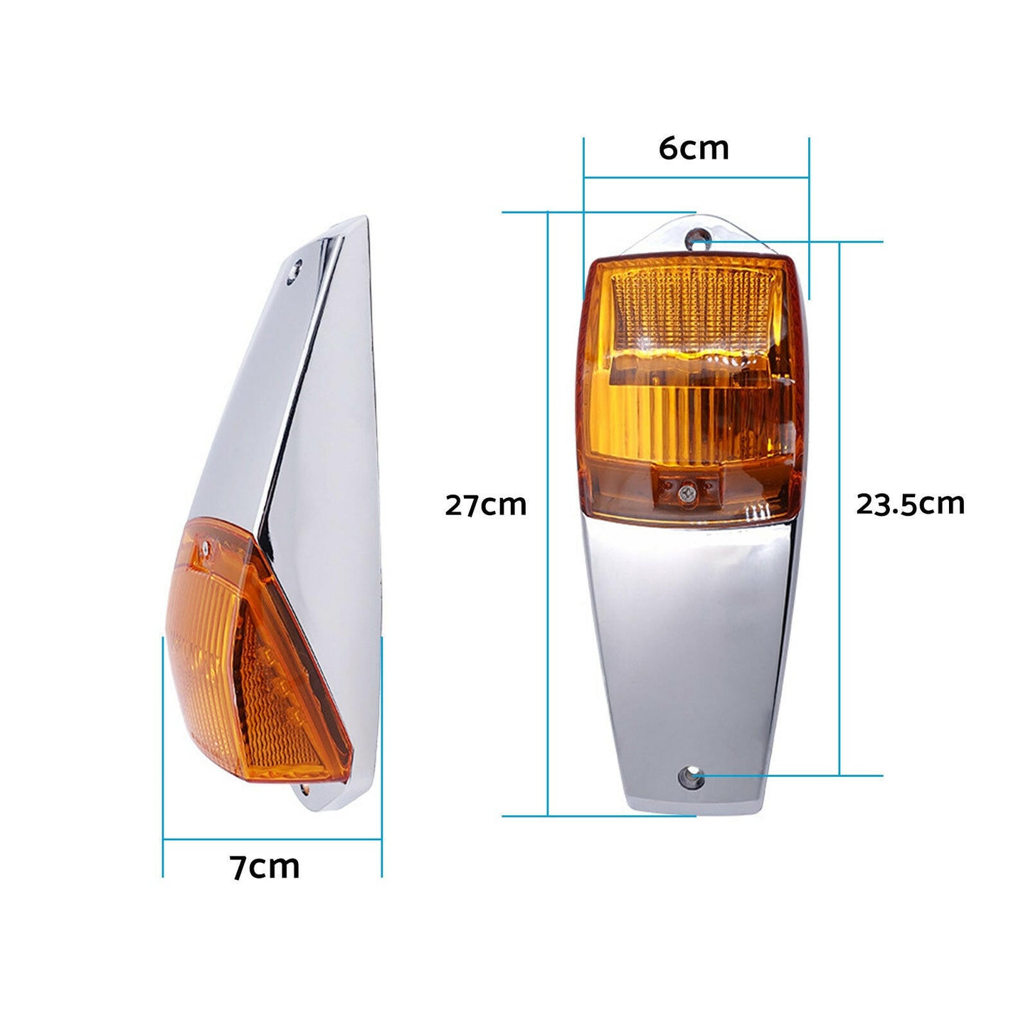 5x Roof Marker Lights 17 LED Clear Amber 12V Suitable For Truck Cab Top Running Light.