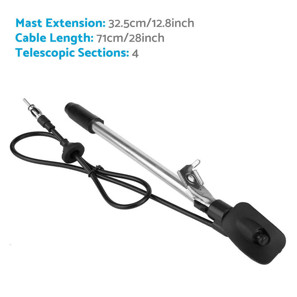 1x Radio Antenna Guard Mount Car Aerial 4 Sections Suitable For Nissan Navara D22.