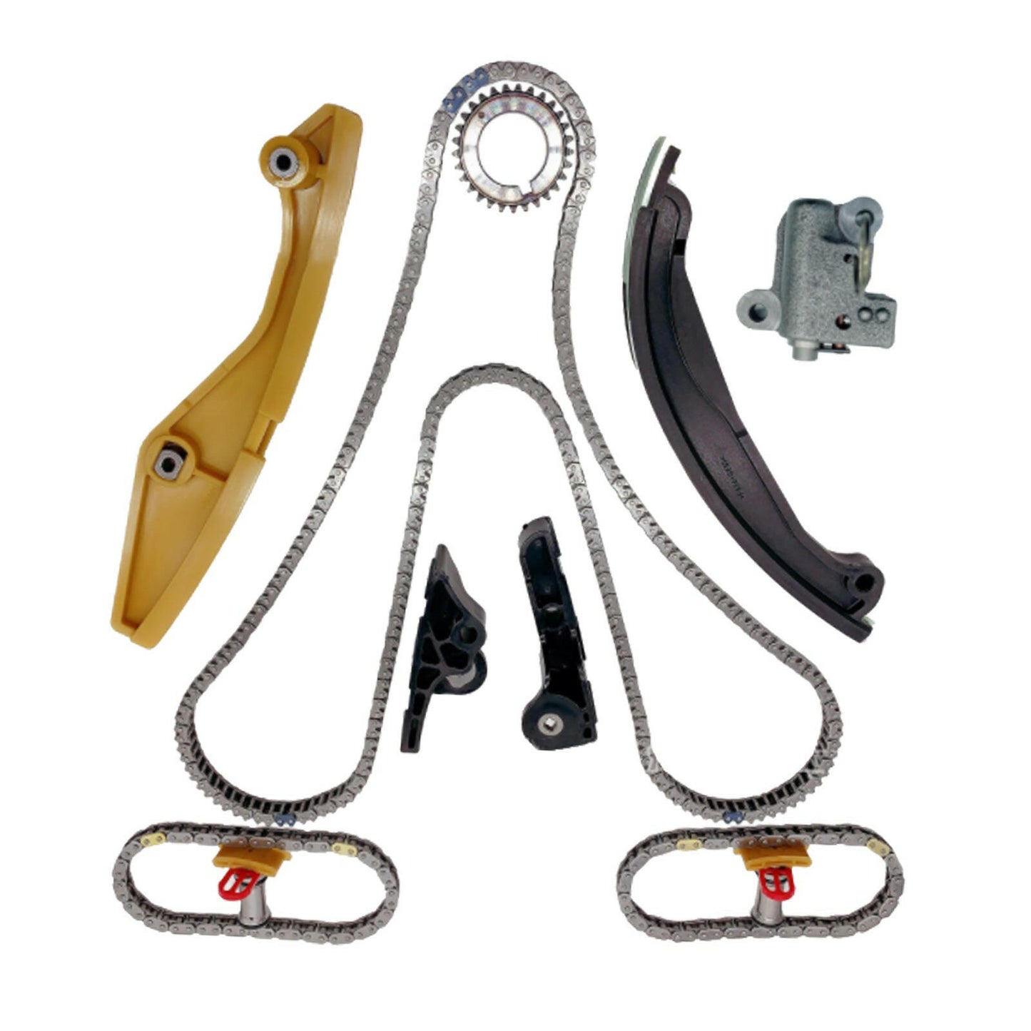 Timing Chain Kit with VVT Cam Phaser Suitable For Ford F-150 Lincoln MKX Taurus 3.5L 3.7L.