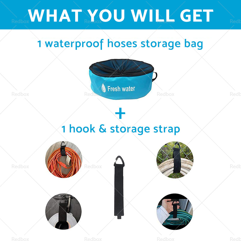 Storage Bag Caravan Camping RV Cable Organizer Water Hose Electrical Cords.