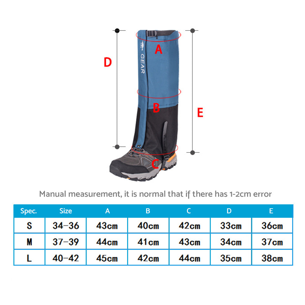 Waterproof Snow Hiking Gaiters Cover Anti Bite Snake Guard Leg Protection Boots.