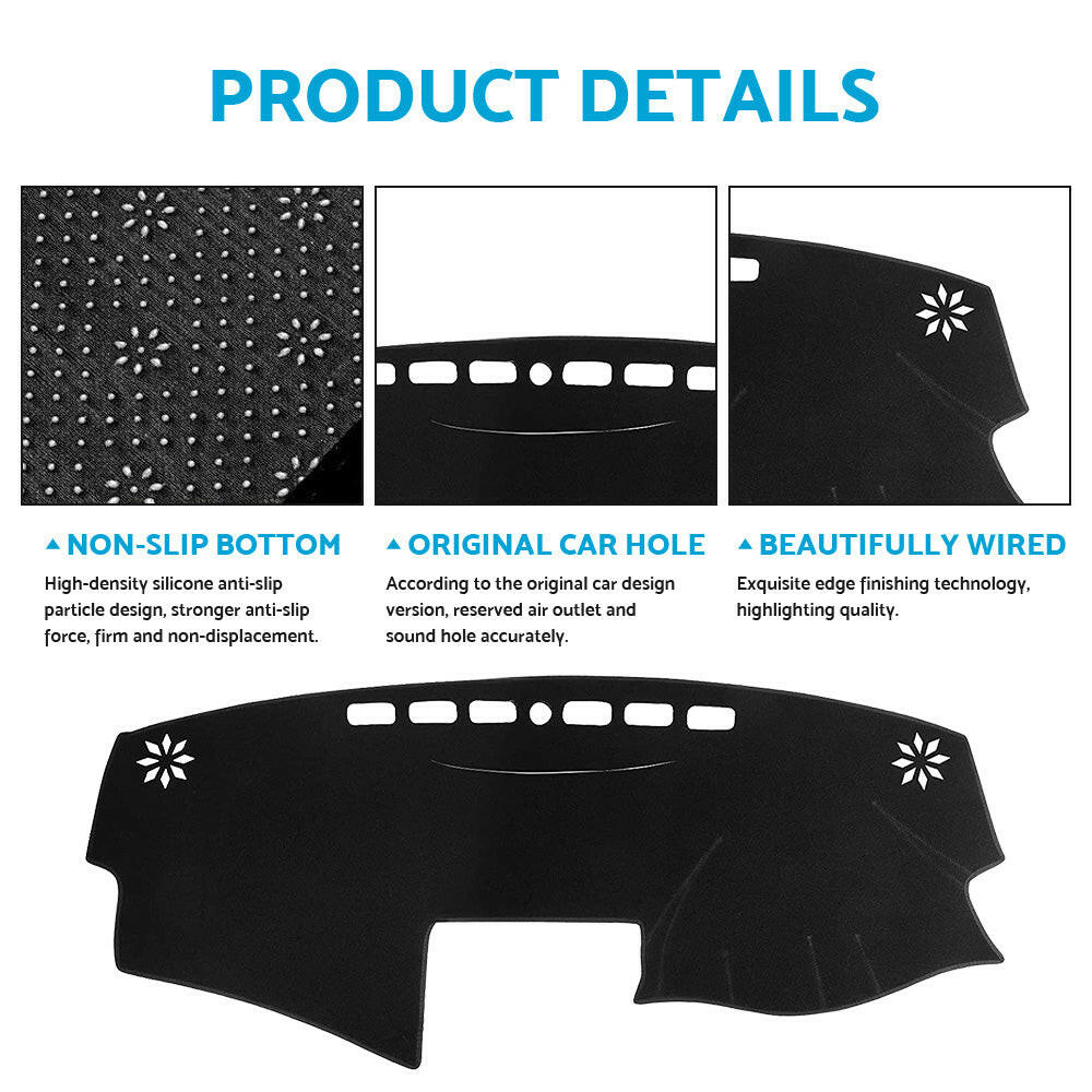 Non-Slip Dash Mat Dashboard Cover Black Suitable For Toyota Camry 2007-2011.