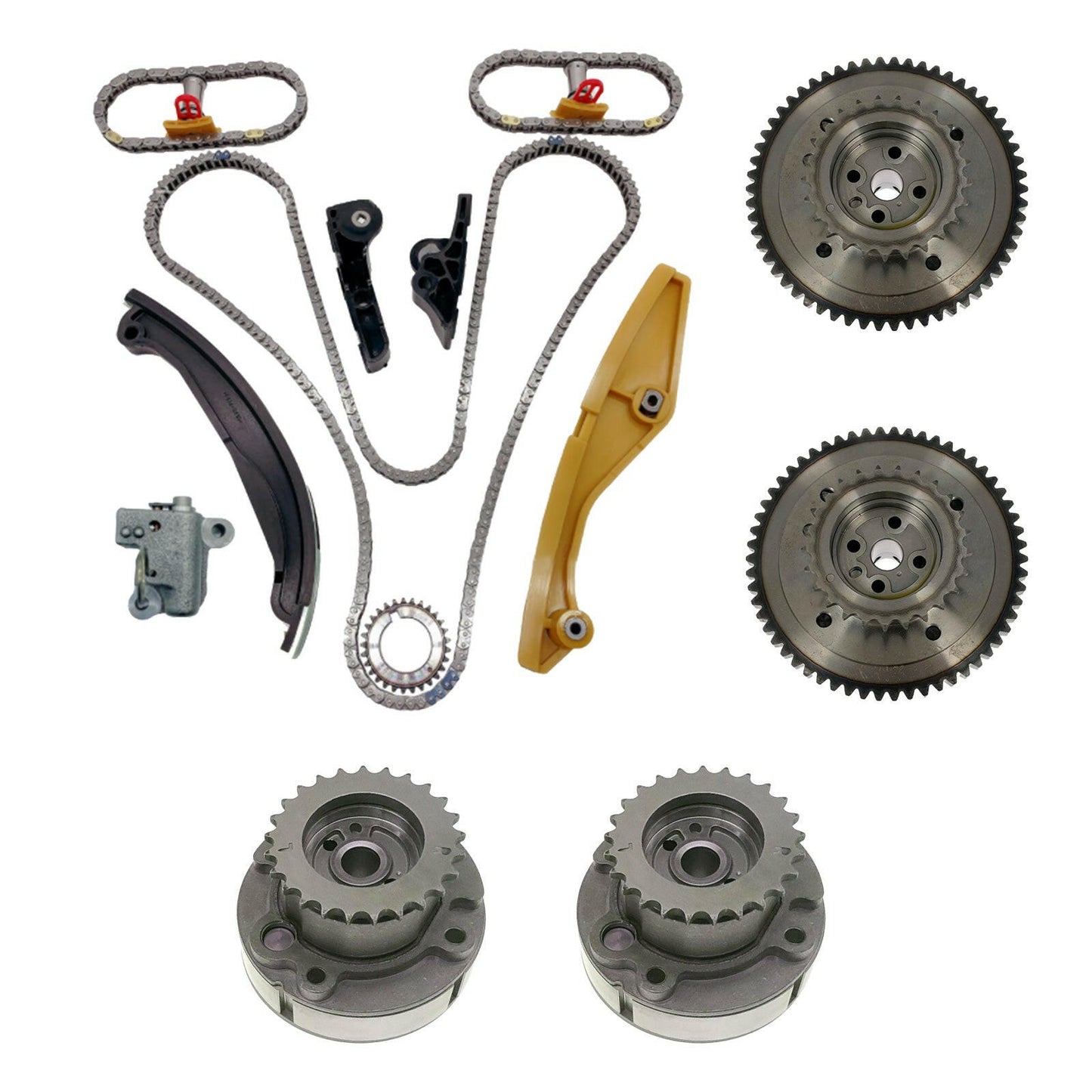 Timing Chain Kit & Camshaft Gear Suitable For Ford Explorer Taurus F-150 MKX 3.5L 3.7L 5.4L.