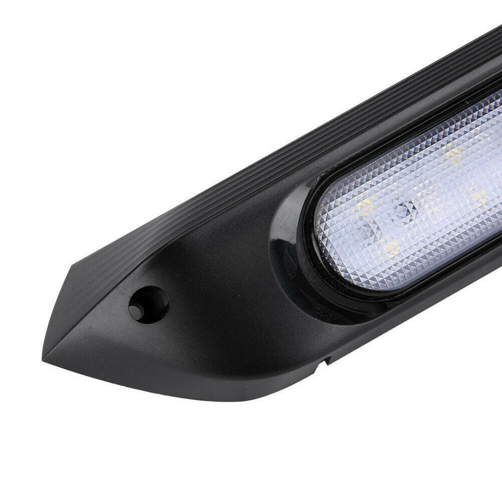 287mm Black Dual LED Bug Light 12V Awning Light with On/Off Switch Amber & White Lights.