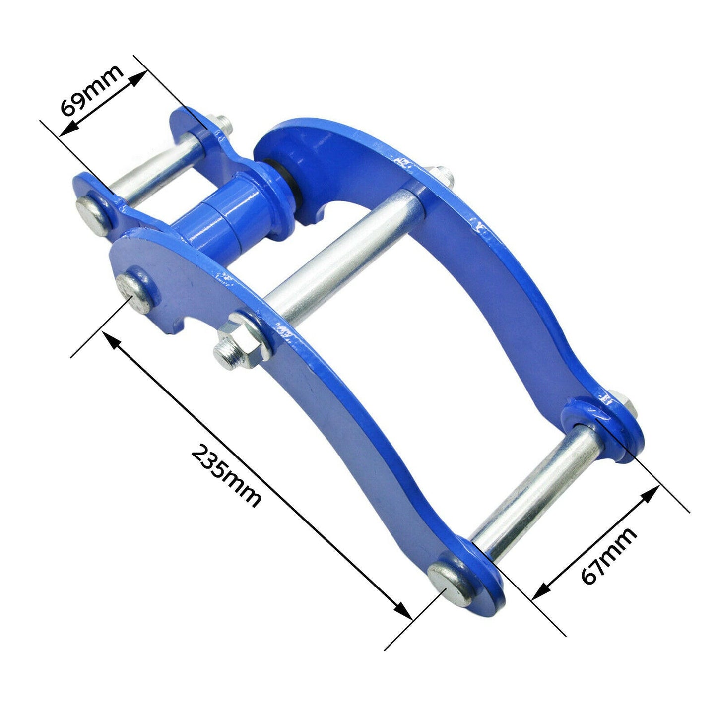 2x Rear Leaf Spring Extended 2 Inch Height Shackles Suitable For Isuzu Holden Rodeo.