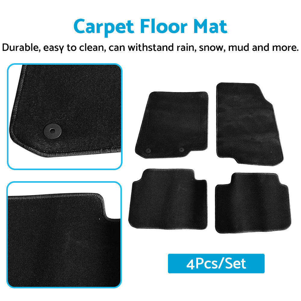 4Pcs Set Carpet Floor Mat Suitable For Ford Falcon FG XR6 XR8 MK1 XR Series.