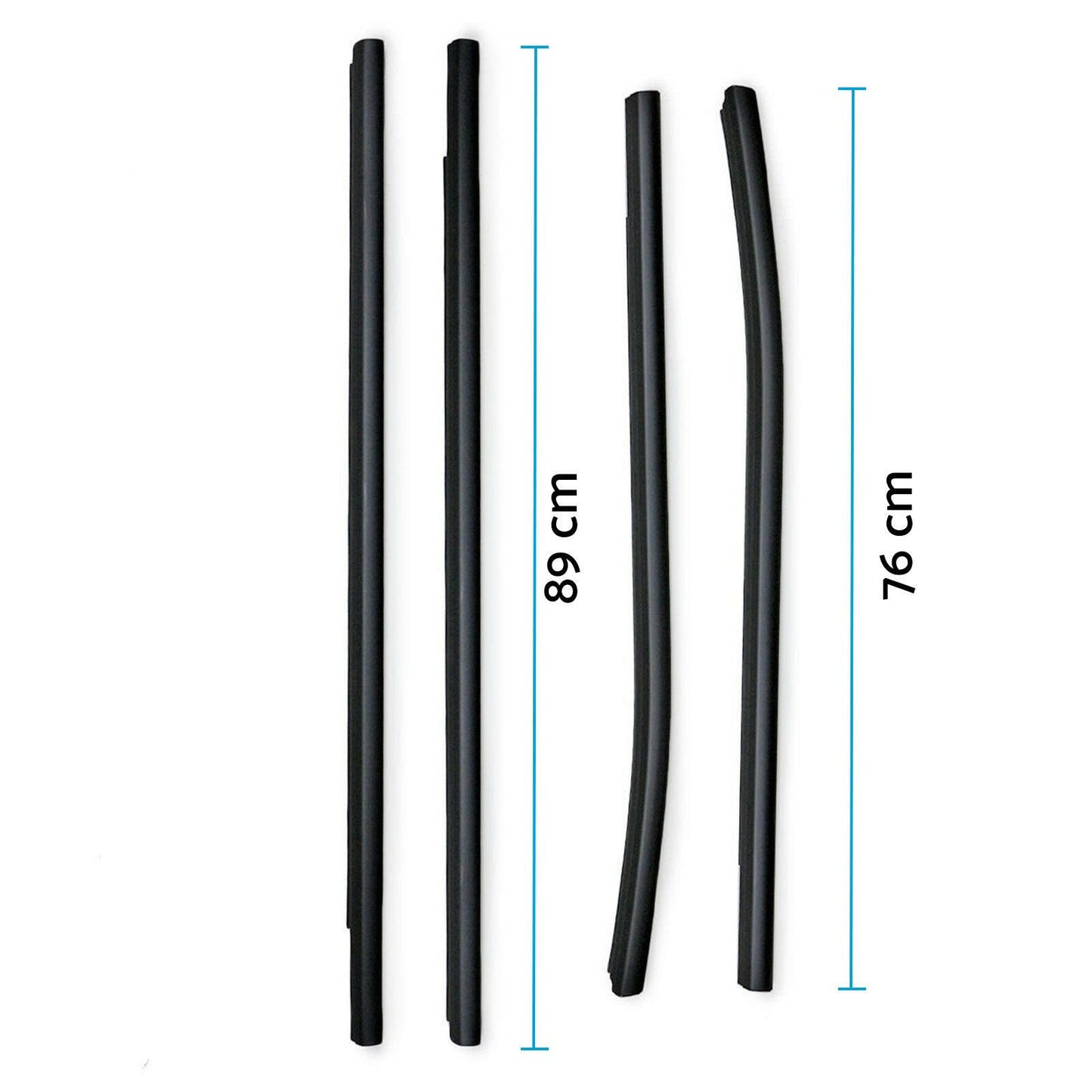 4x Outer Door Window Rubber Seals Suitable For Ford Ranger PX XLT 2012-2021.