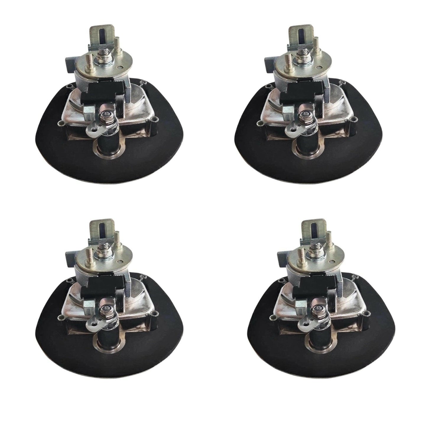 4x Chrome Power Operated Recessed Folding Whale Tail T-Lock Handle Suitable For Toolbox.