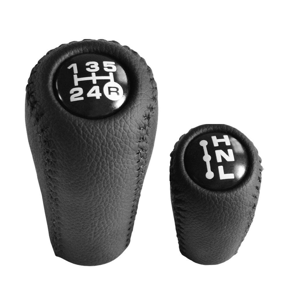 Black Leather Manual Gear Knob Set Suitable For Toyota 4Runner Hilux Land Cruiser Prado.