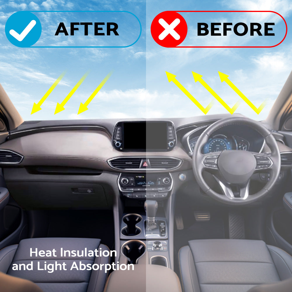 Non-Slip Dash Mat Dashboard Cover Suitable For Hyundai Santa Fe TM 2019-2023 No HUD