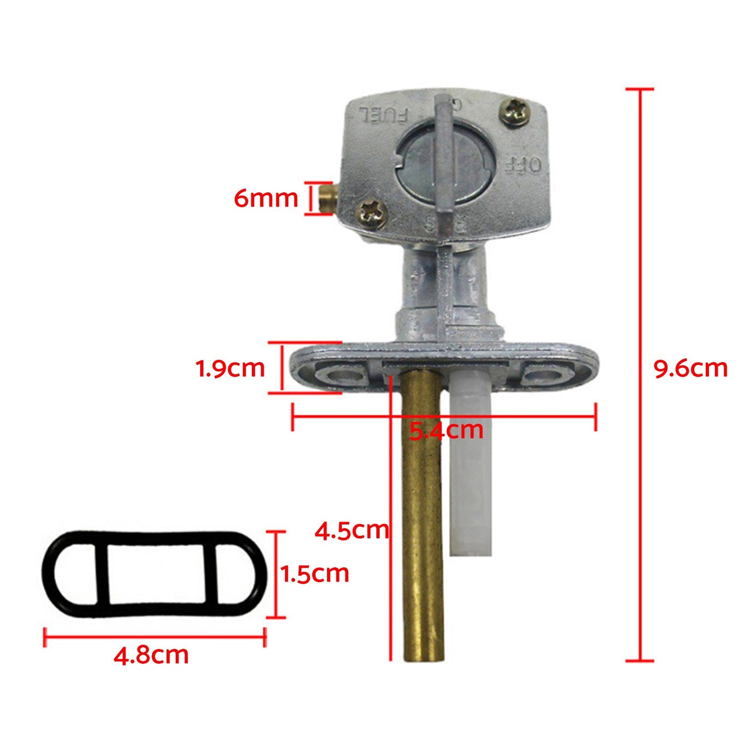 Fuel Valve Switch Petcock 5/16 Inch Suitable For Kawasaki VN1500 / KL650 / Bayou300 and Suzuki DR200