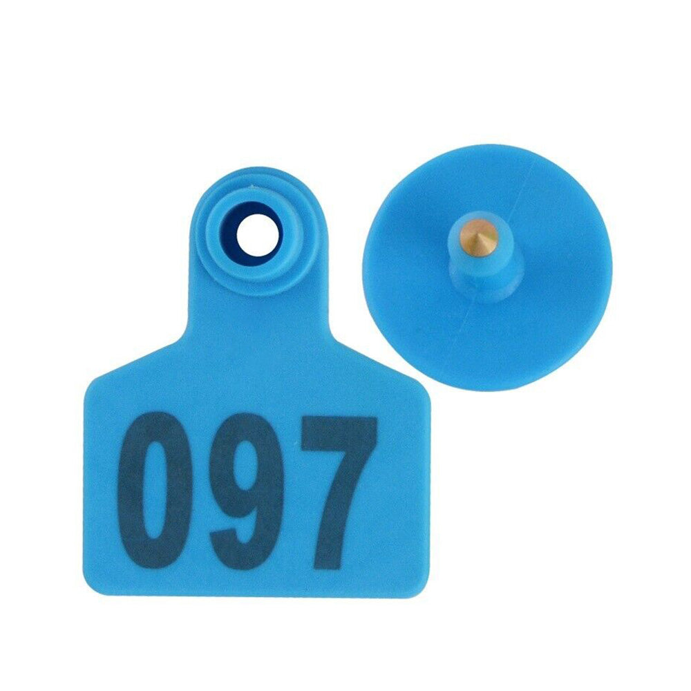 Small Plastic Livestock Ear Tags 5x4cm Numbered 100x Suitable For Sheep Cows Pigs Cattle