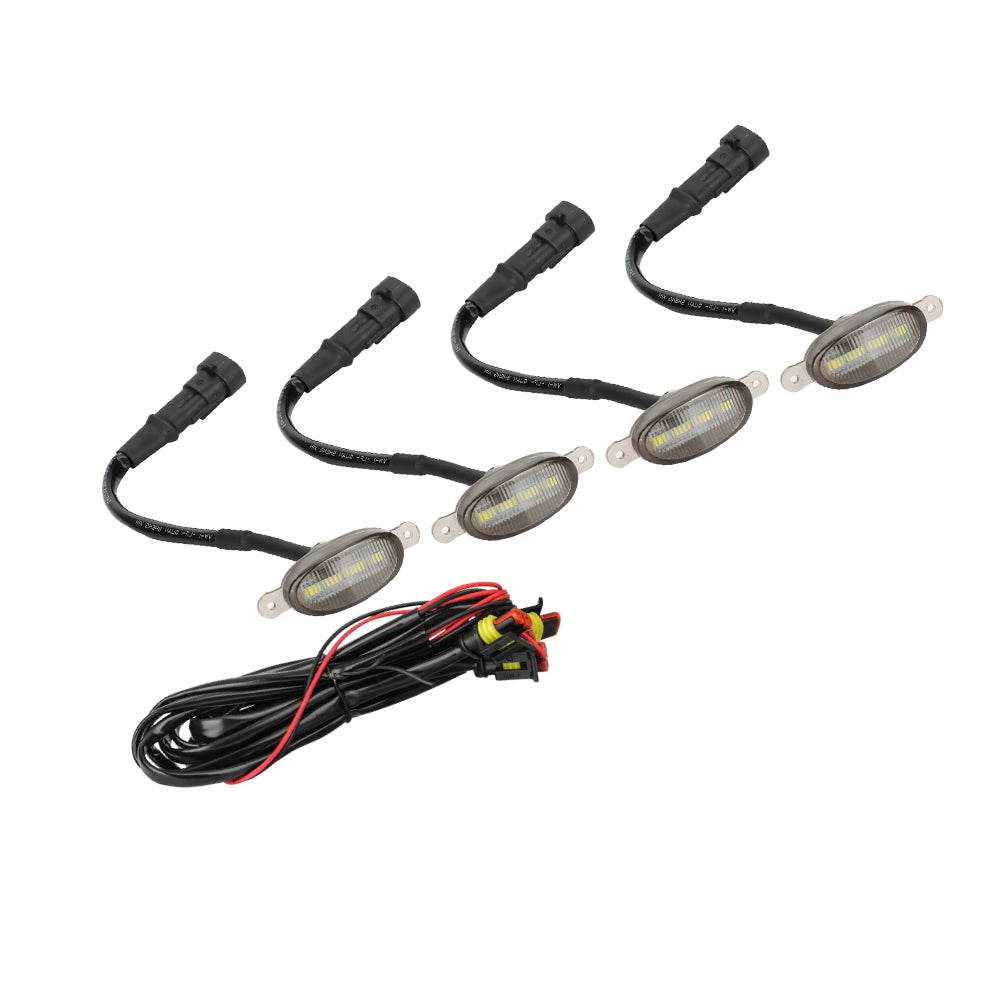 4x LED Front Grille Lights Amber Lighting Kit Raptor Style Suitable For Ford Ranger PX