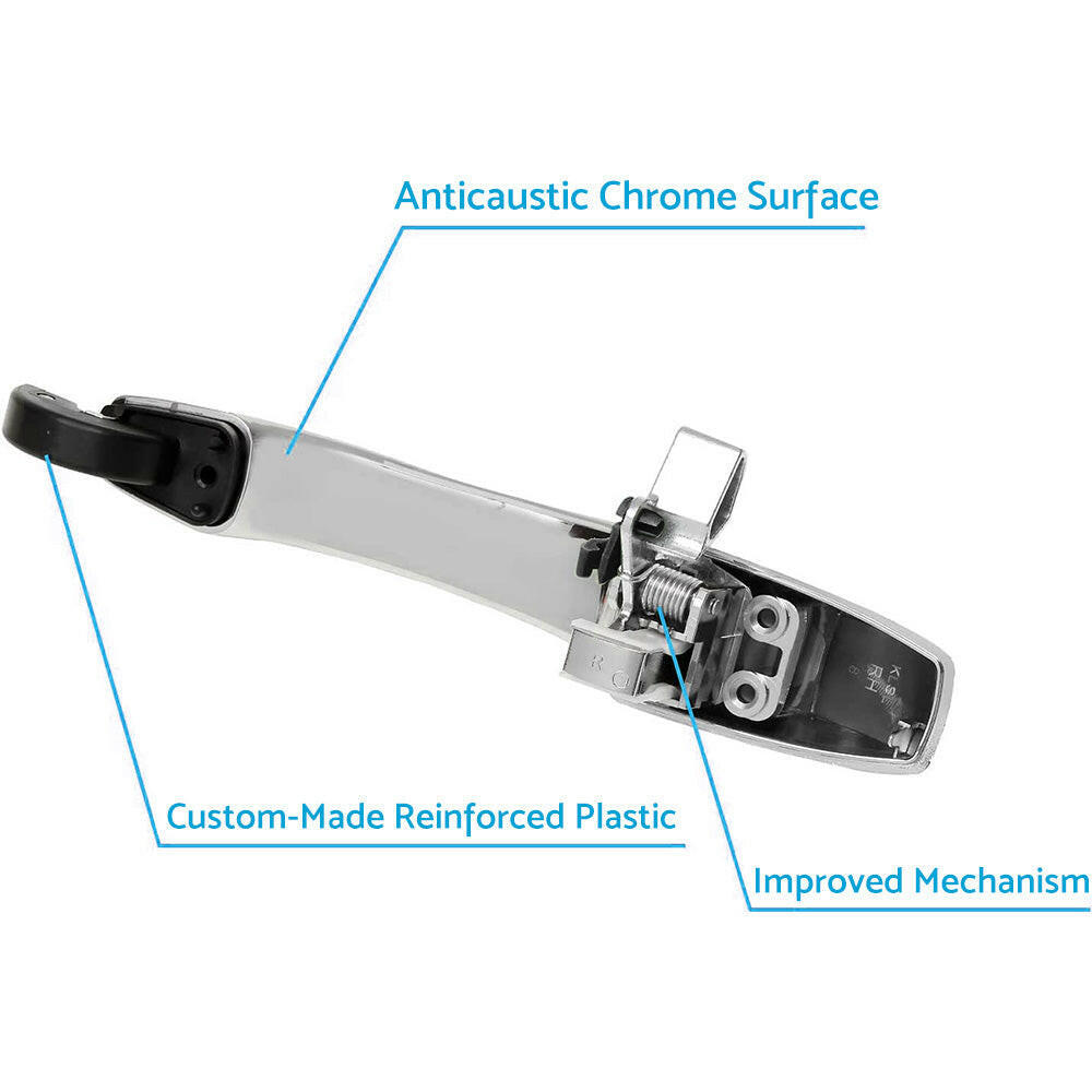 Exterior Door Handles Set 4x Suitable For Chrysler 300 300C 2005-2010 4589009AH 4589009AD.