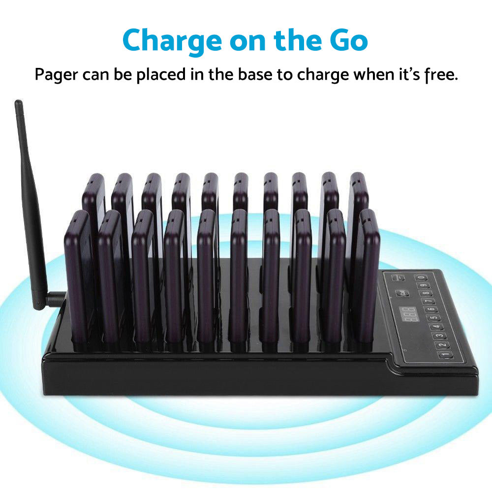 20 Restaurant Coaster Pager Guest Call Wireless Paging Queuing Calling System.