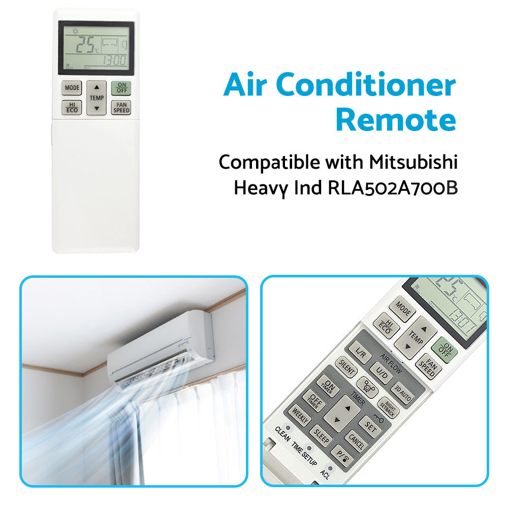 A or C Air Conditioner Remote Control RLA502A700B Suitable for Mitsubishi Heavy Ind.