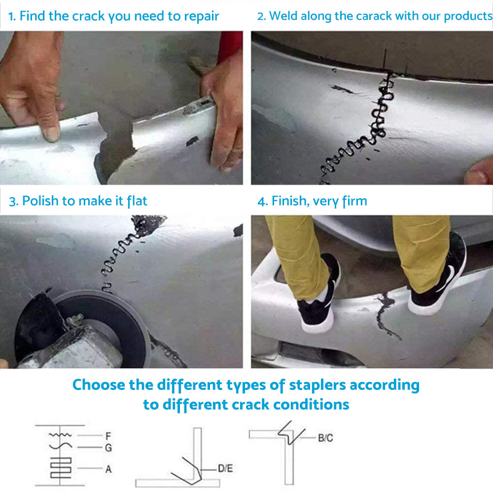 1200PCS Steel Hot Stapler Staples Repair Tools Kit For Plastic Welder Car Bumper.